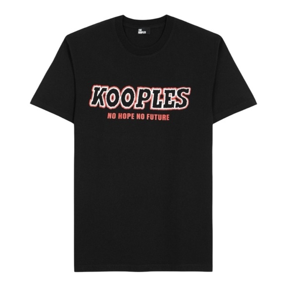 The Kooples- Black T-shirt logo print black size Small NWT, inscription - Picture 1 of 8